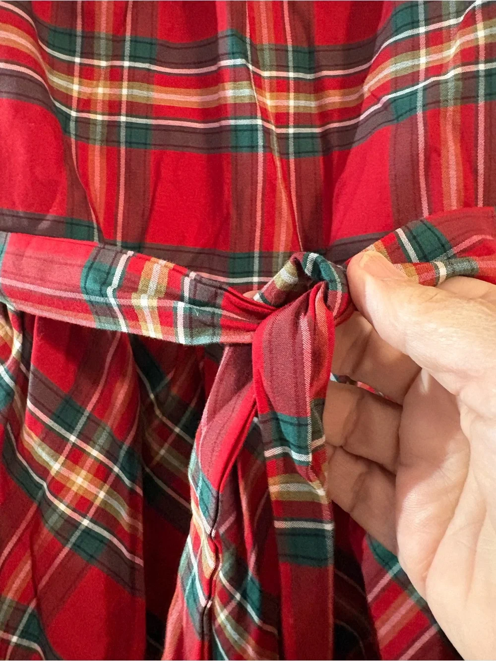 Carter’s Christmas dress girls SZ 7 red green plaid sleeveless satin holiday NWT